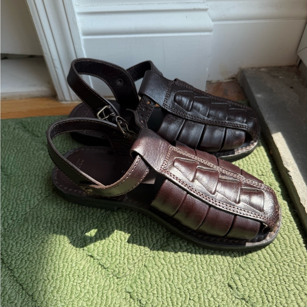 Leather Huarache Sandals
